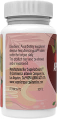 Superior Source tablet dissolving under tongue demonstrating fast absorption on the go