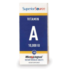 Bottle of Superior Source Vitamin A 10,000 IU MicroLingual tablets