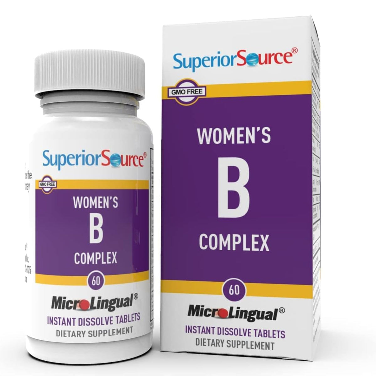 Sublingual B complex tablet dissolving under the tongue for women