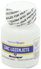 60-count Zinc Lozenjets packaging and bottle