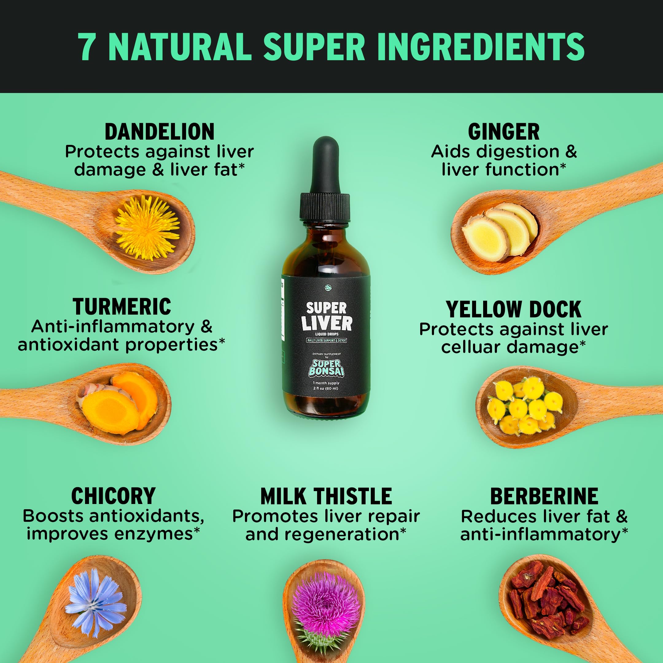 Milk thistle and herbal ingredients in Super Liver formula
