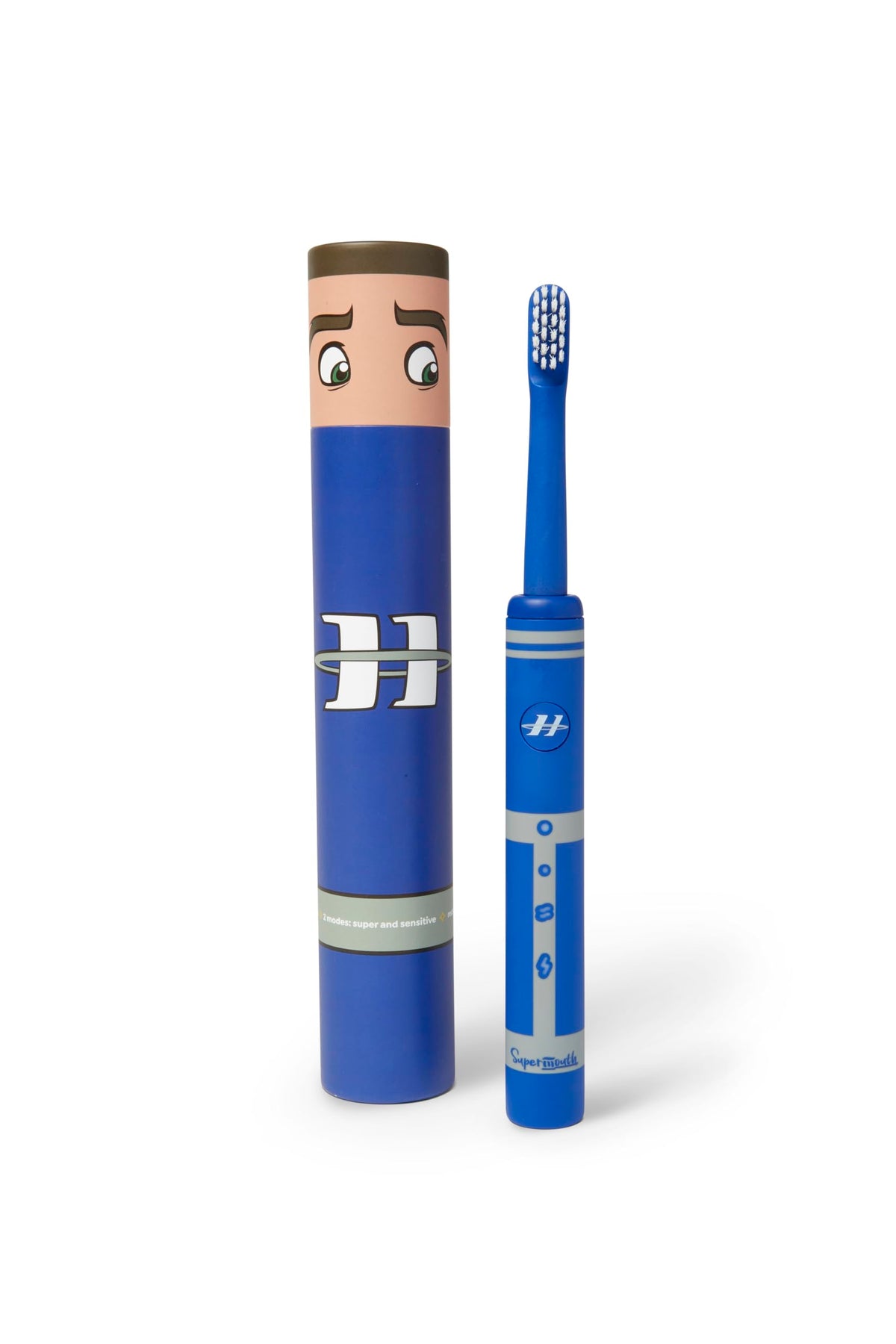 Front view of SuperMouth Smile Sidekick Sonic Toothbrush for Kids