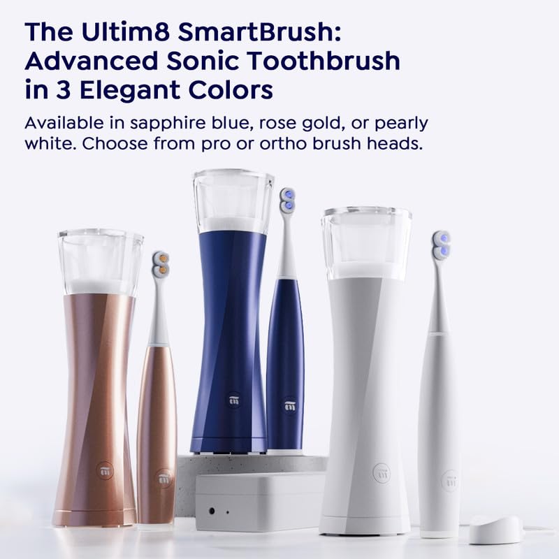 Compartment arrangement inside the SmartCase for Ultim8 SmartBrush, toothpaste, and floss.