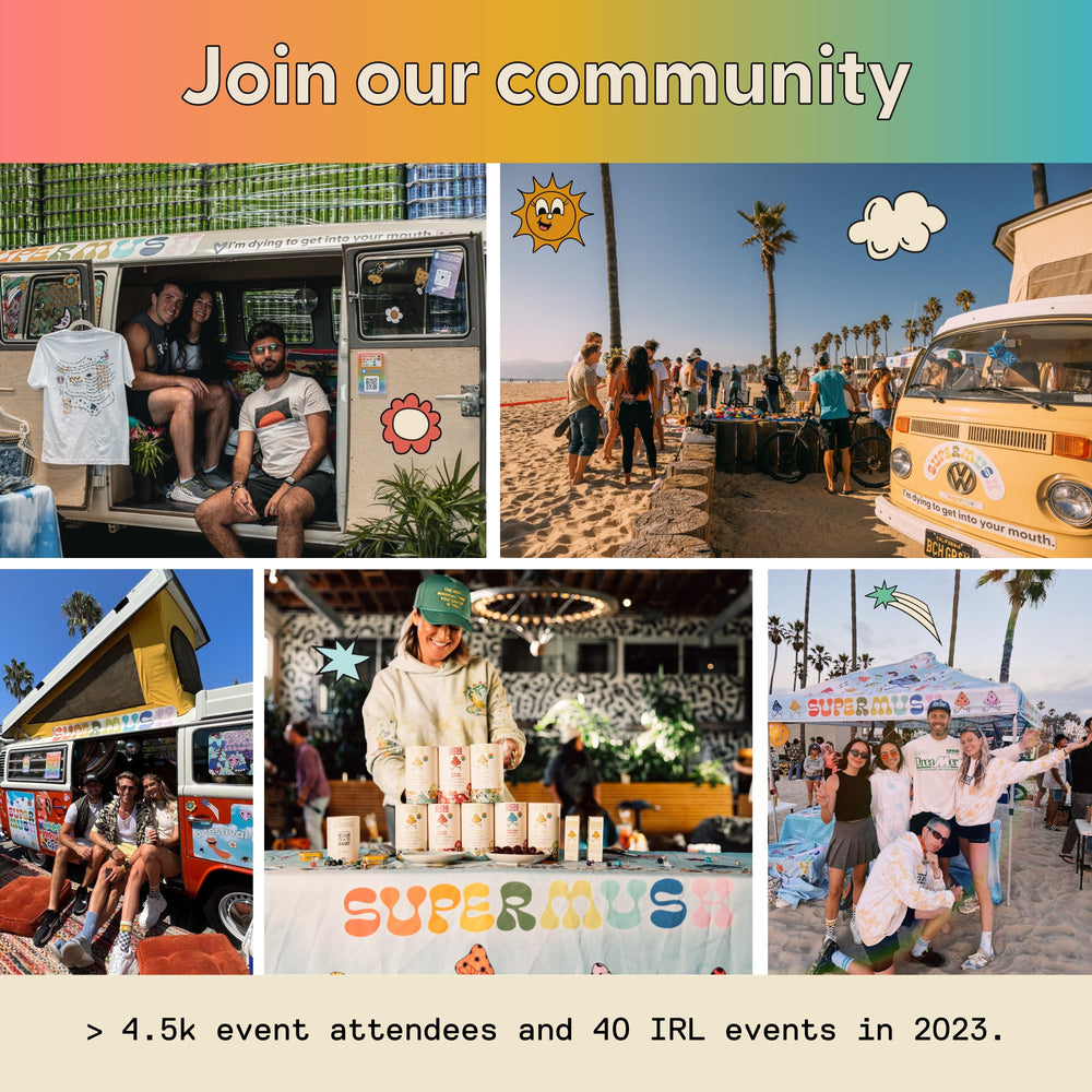 Organic and non-GMO seal on SuperMush SuppleMint packaging