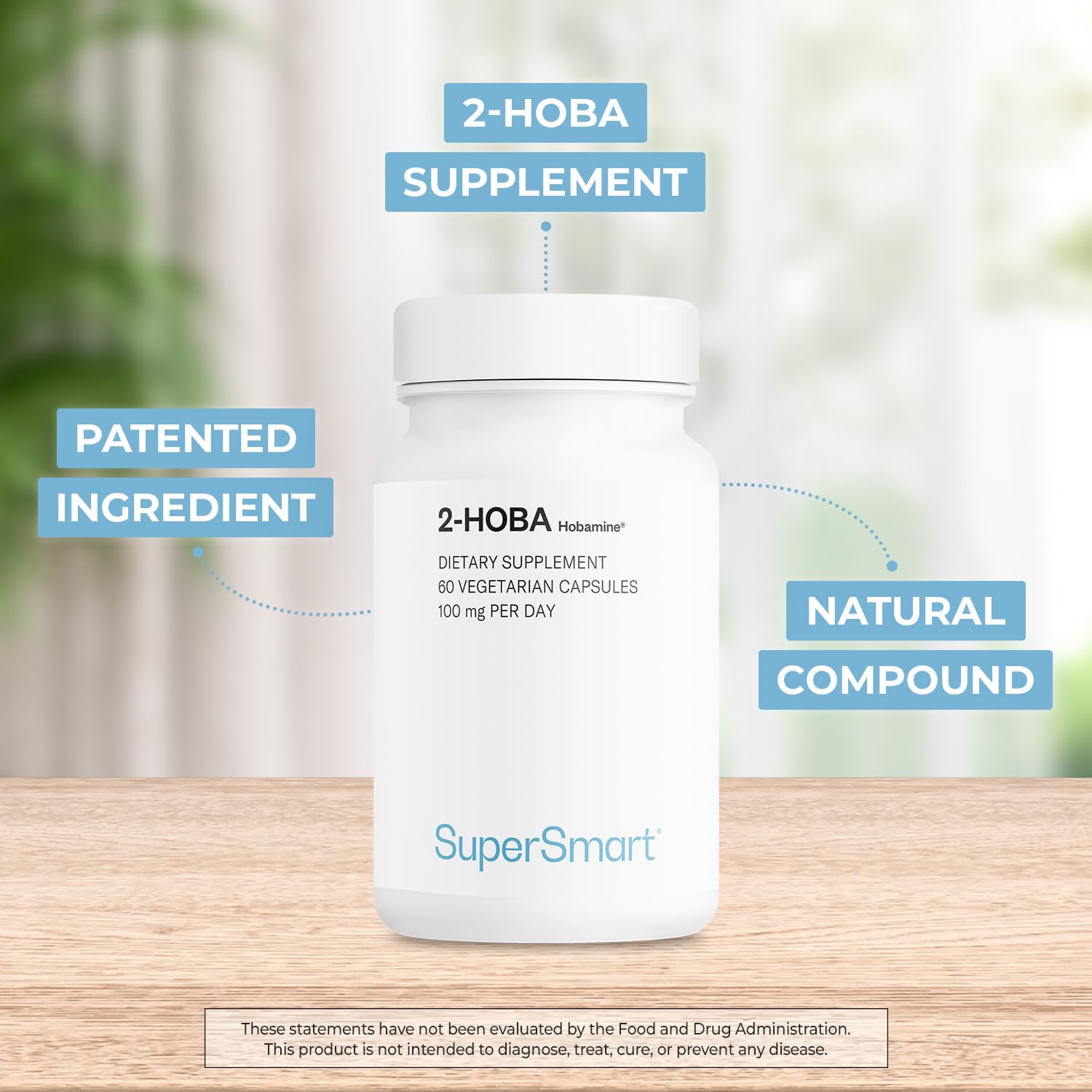 Back view of Supersmart 2-HOBA bottle label
