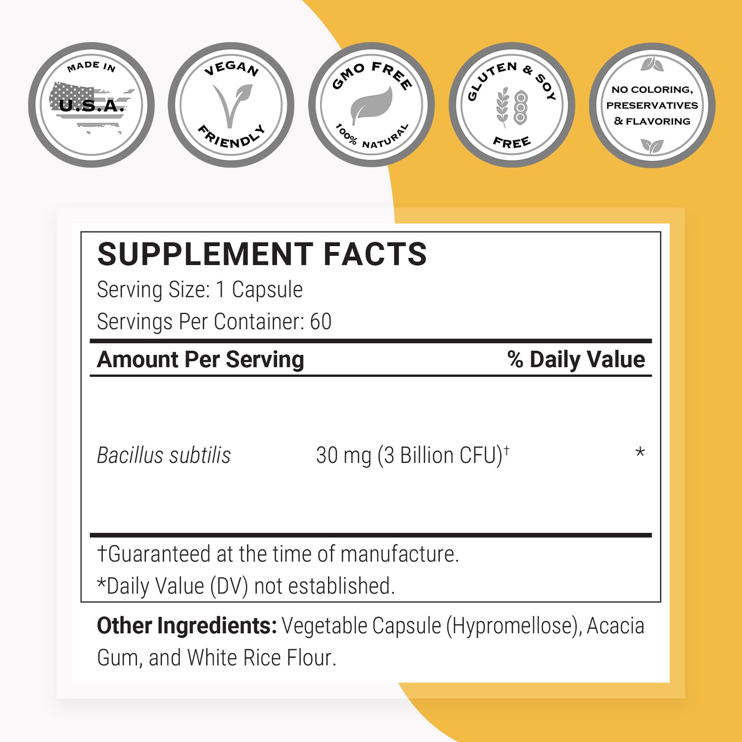 Supersmart Bacillus subtilis capsules