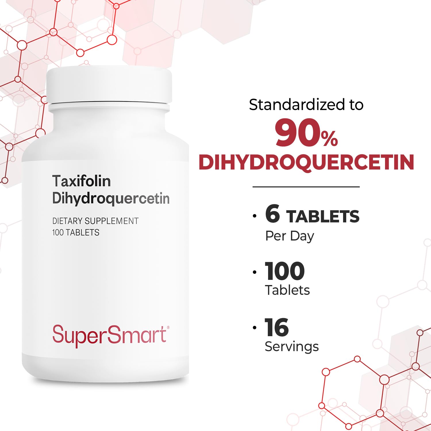 Vegetarian-friendly taxifolin dihydroquercetin supplement