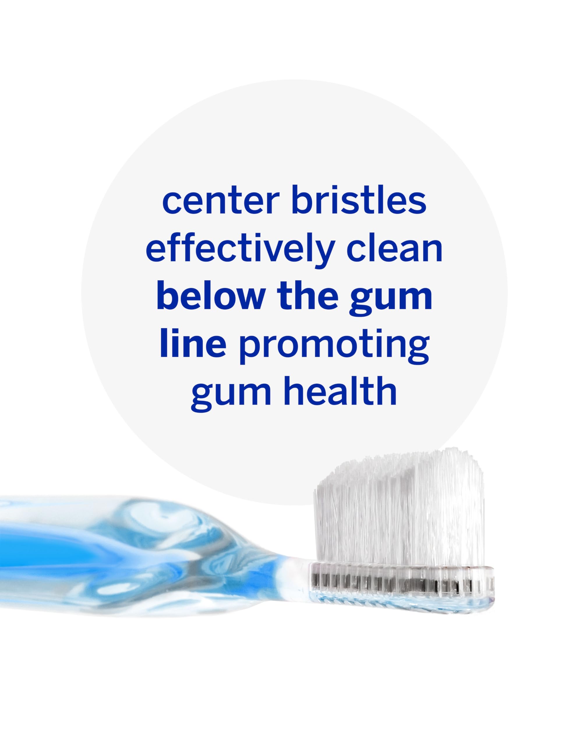 Hygienic stand-up storage feature for toothbrush