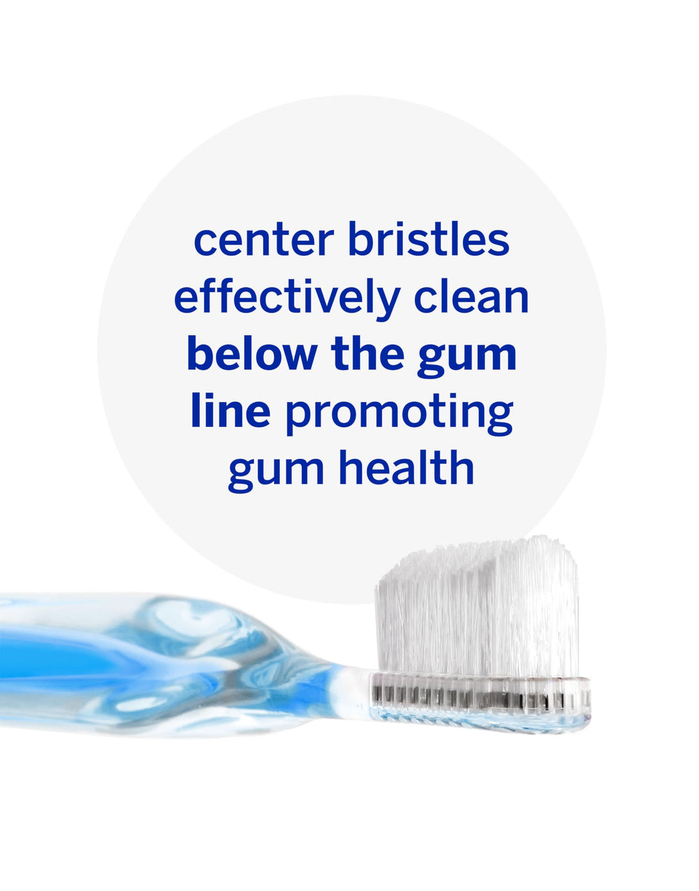 Hygienic stand-up storage feature for toothbrush