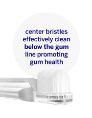 Ergonomic lucite handle of Supersmile toothbrush