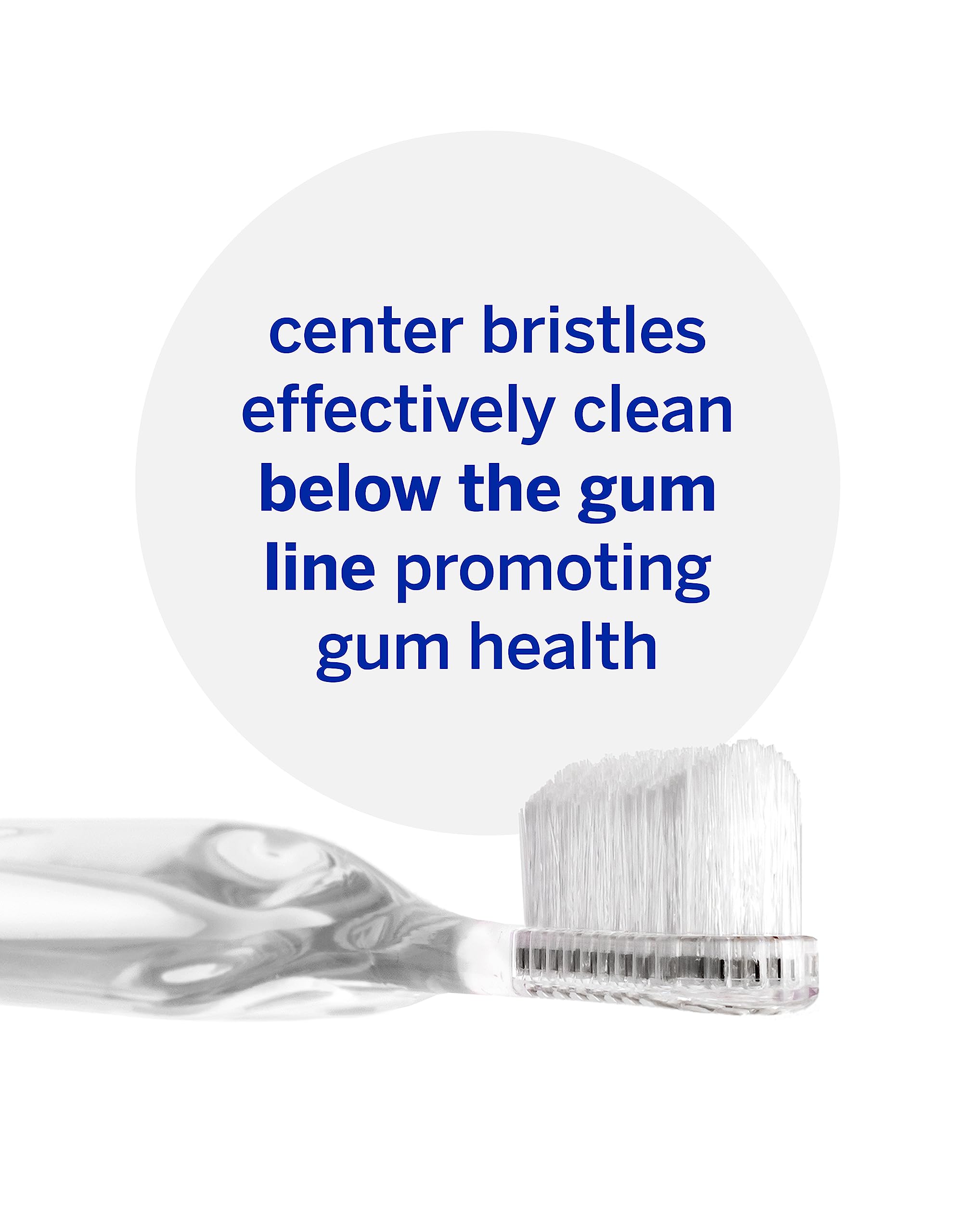 Toothbrush head designed to reach below the gum line