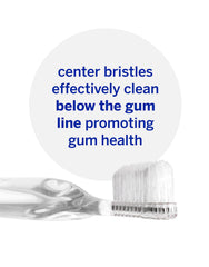 Toothbrush head designed to reach below the gum line
