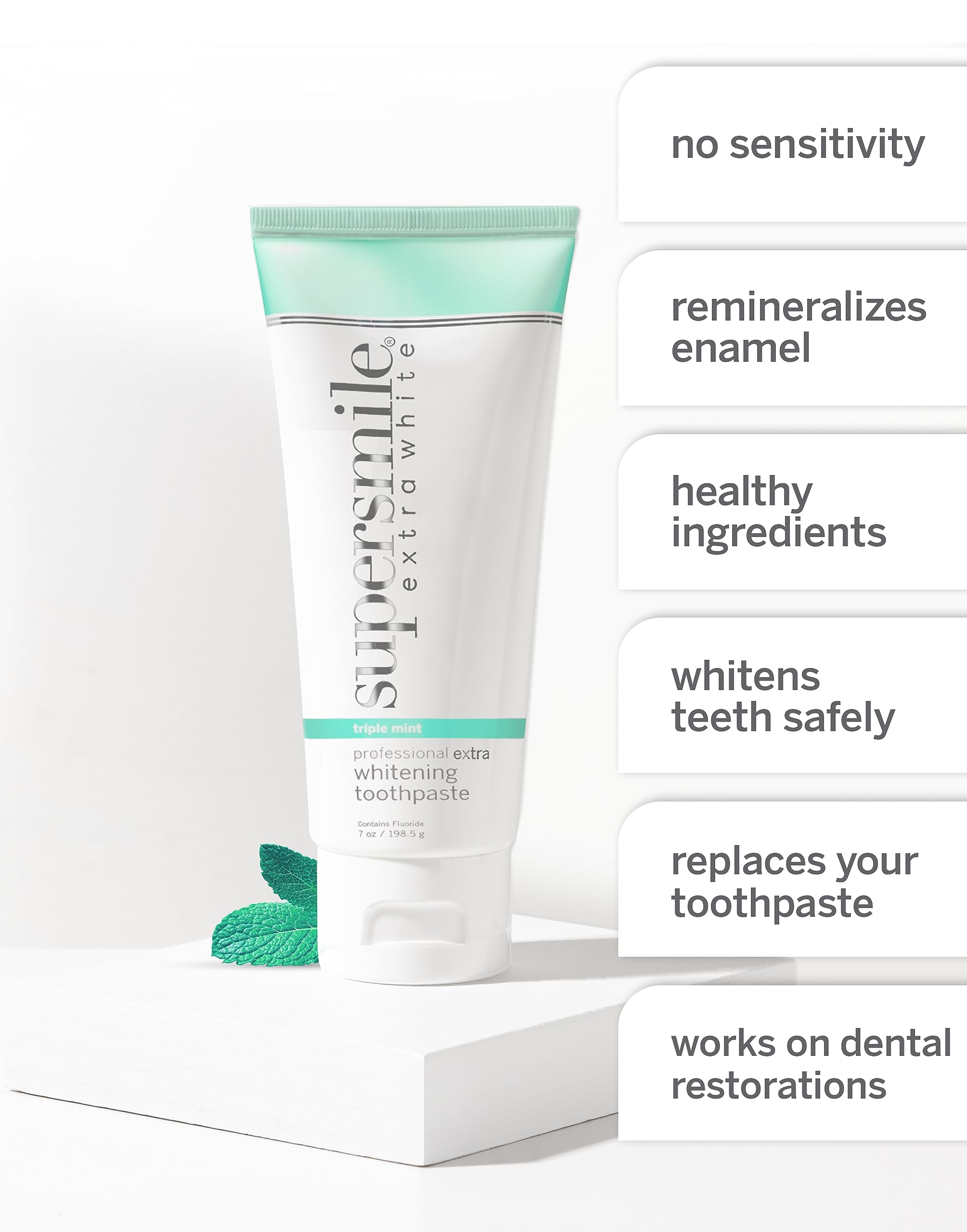 Graphic illustrating whitening up to 9 shades in 30 days