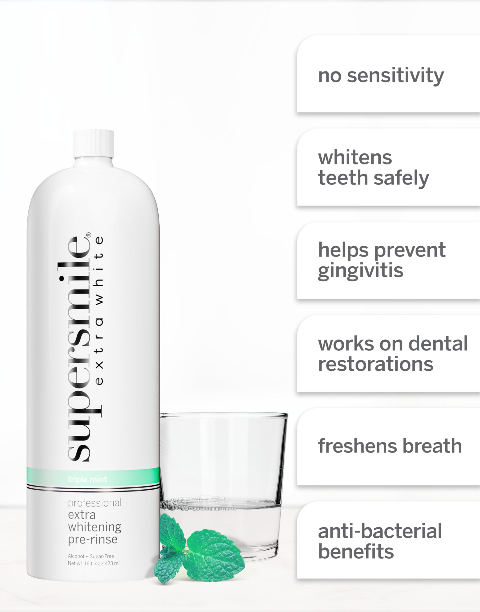 Cap of Supersmile Extra Whitening Pre-Rinse bottle