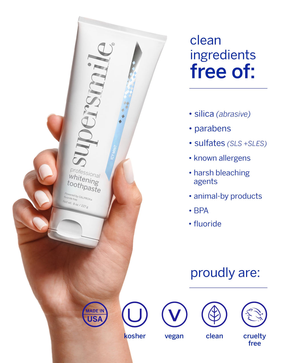 Whitening chart showing up to 6 shades