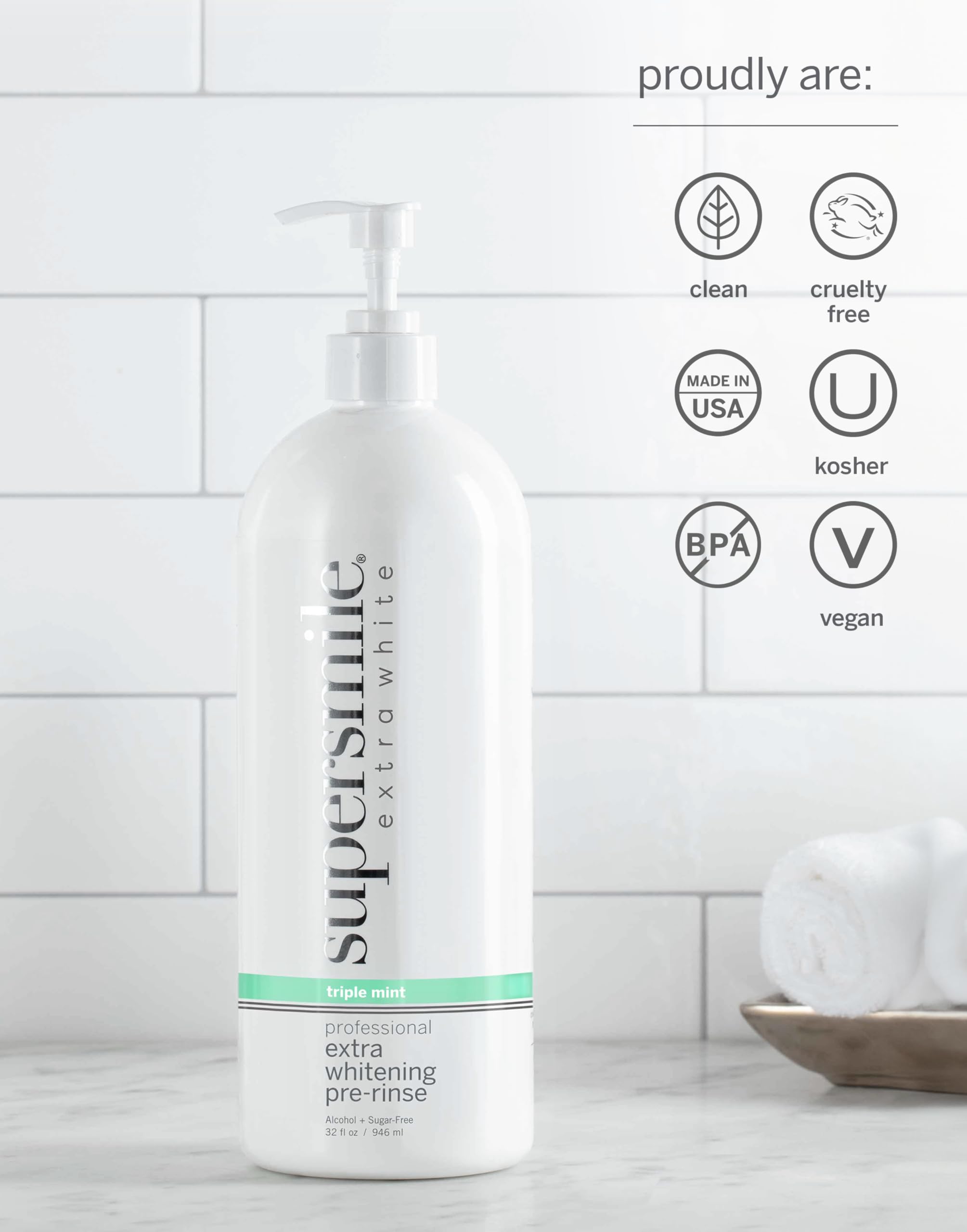 Product shot showing the 32 oz bottle