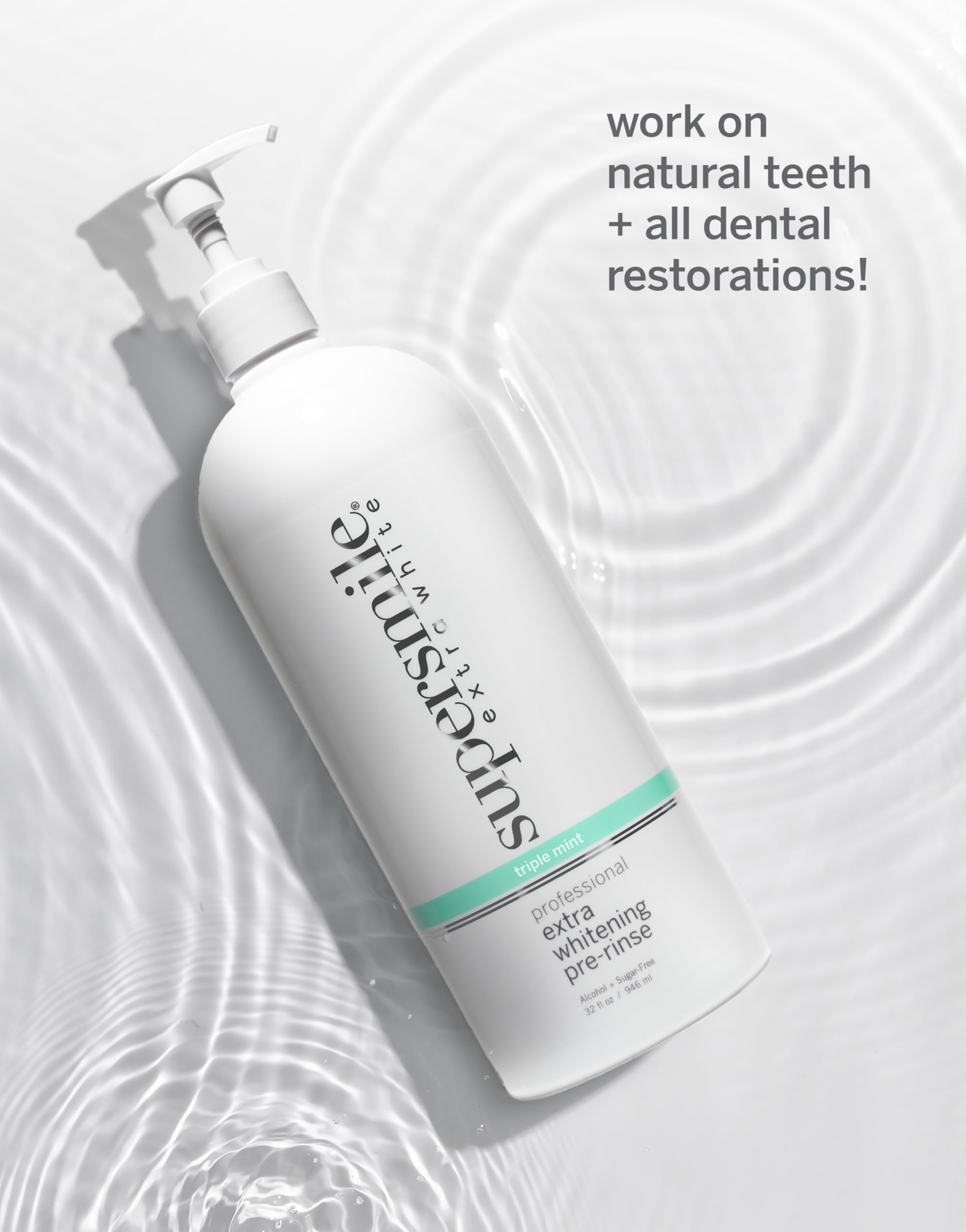 Smiling person showcasing bright teeth after using Supersmile Pre-Rinse