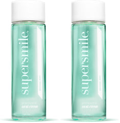 Front view of Supersmile Oral Rinse Mouthwash bottle in mint flavor