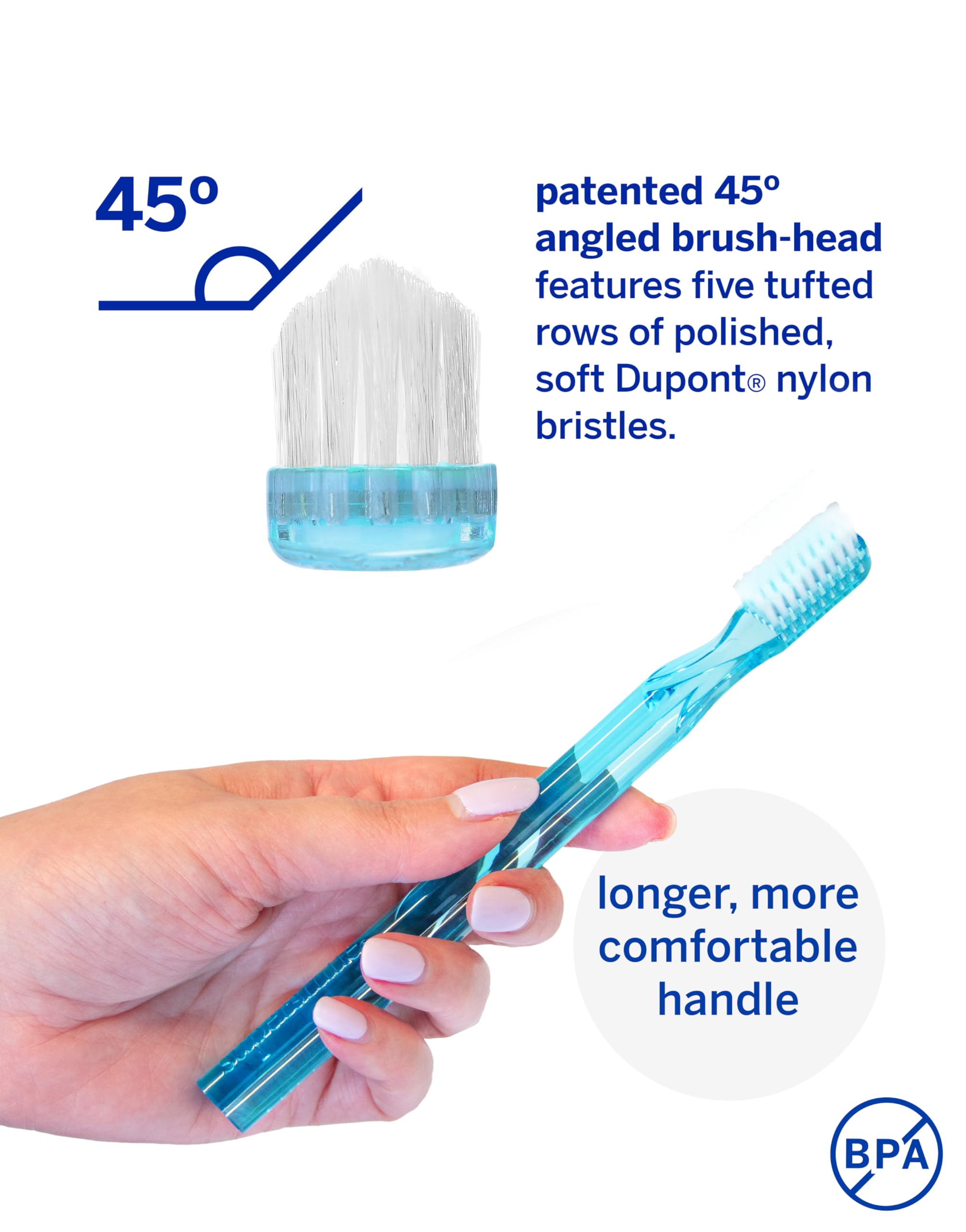 Ergonomic comfortable grip for proper brushing