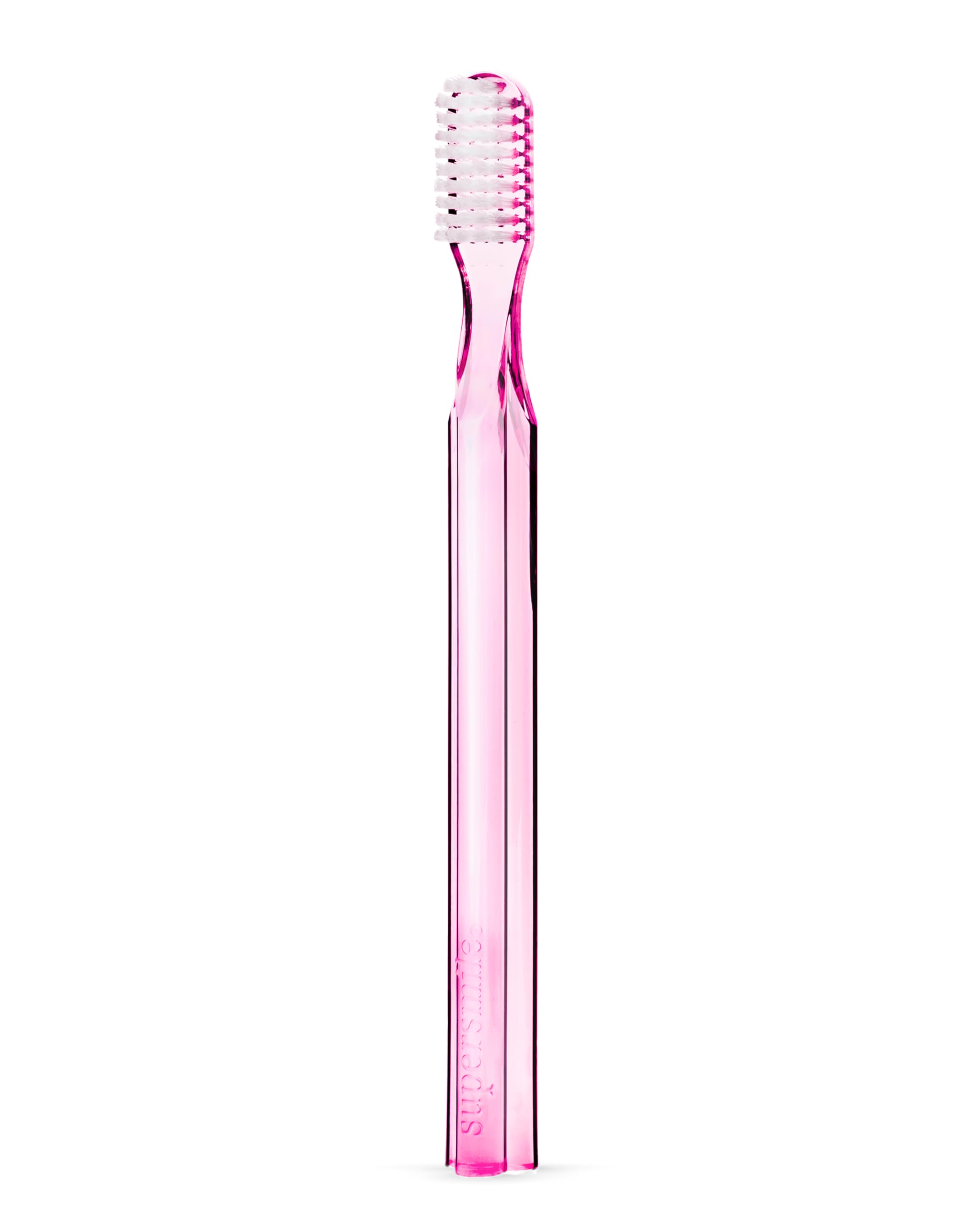 Supersmile New Generation 45° patented long toothbrush pink — angled head close-up
