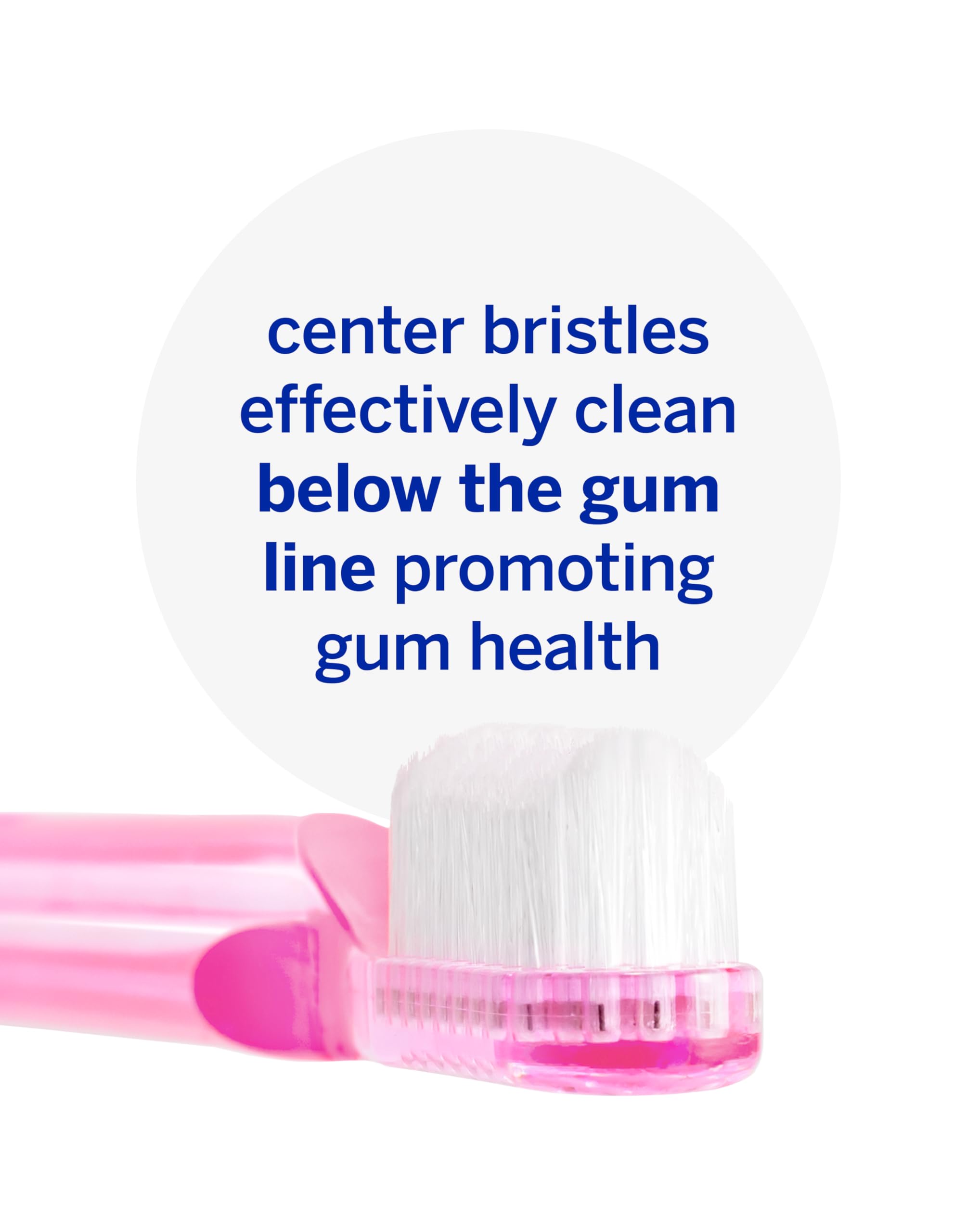 Full view of Supersmile New Generation 45° toothbrush in pink side profile