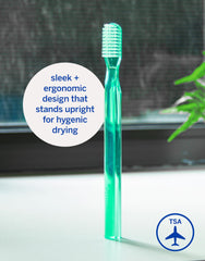 Close-up of soft bristles for enamel protection