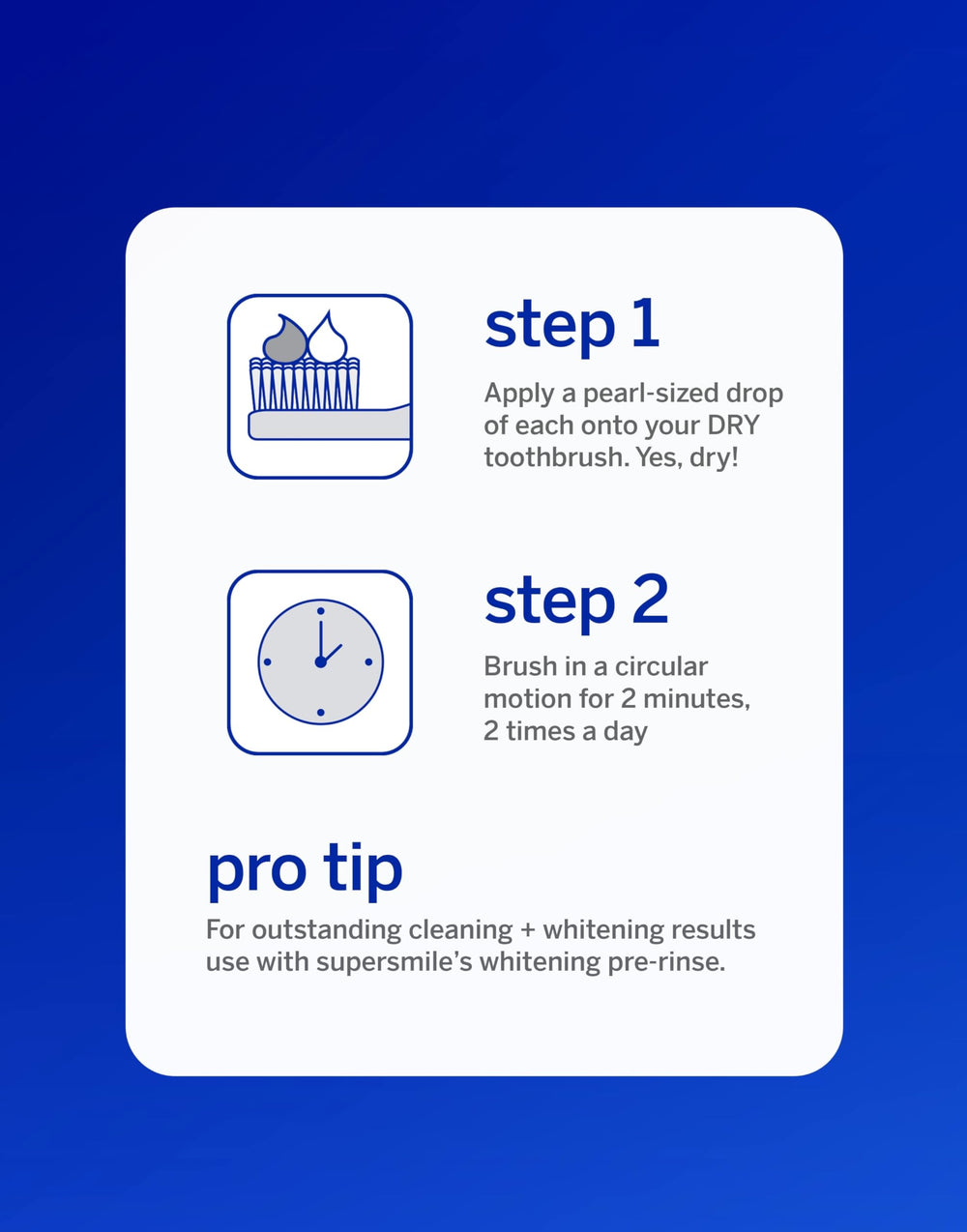 New generation Supersmile toothbrushes for enhanced brushing