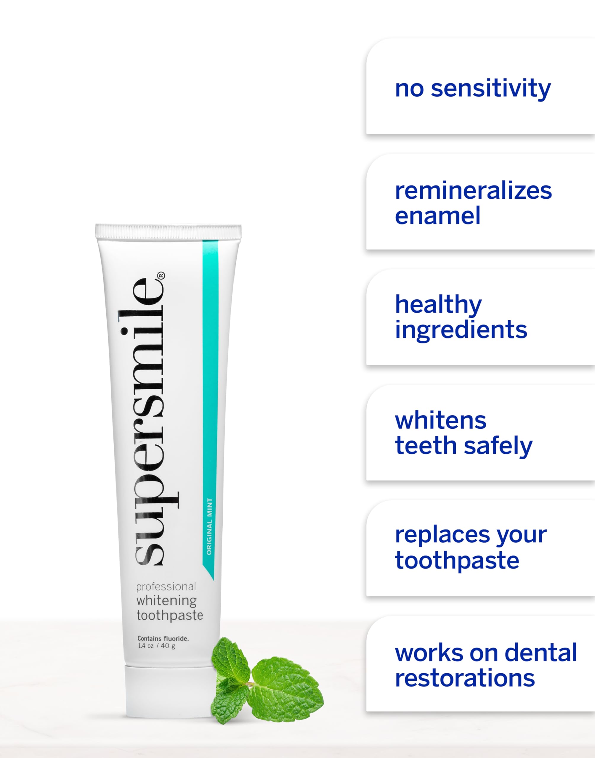 Original Mint flavor packaging for Supersmile toothpaste – image 4