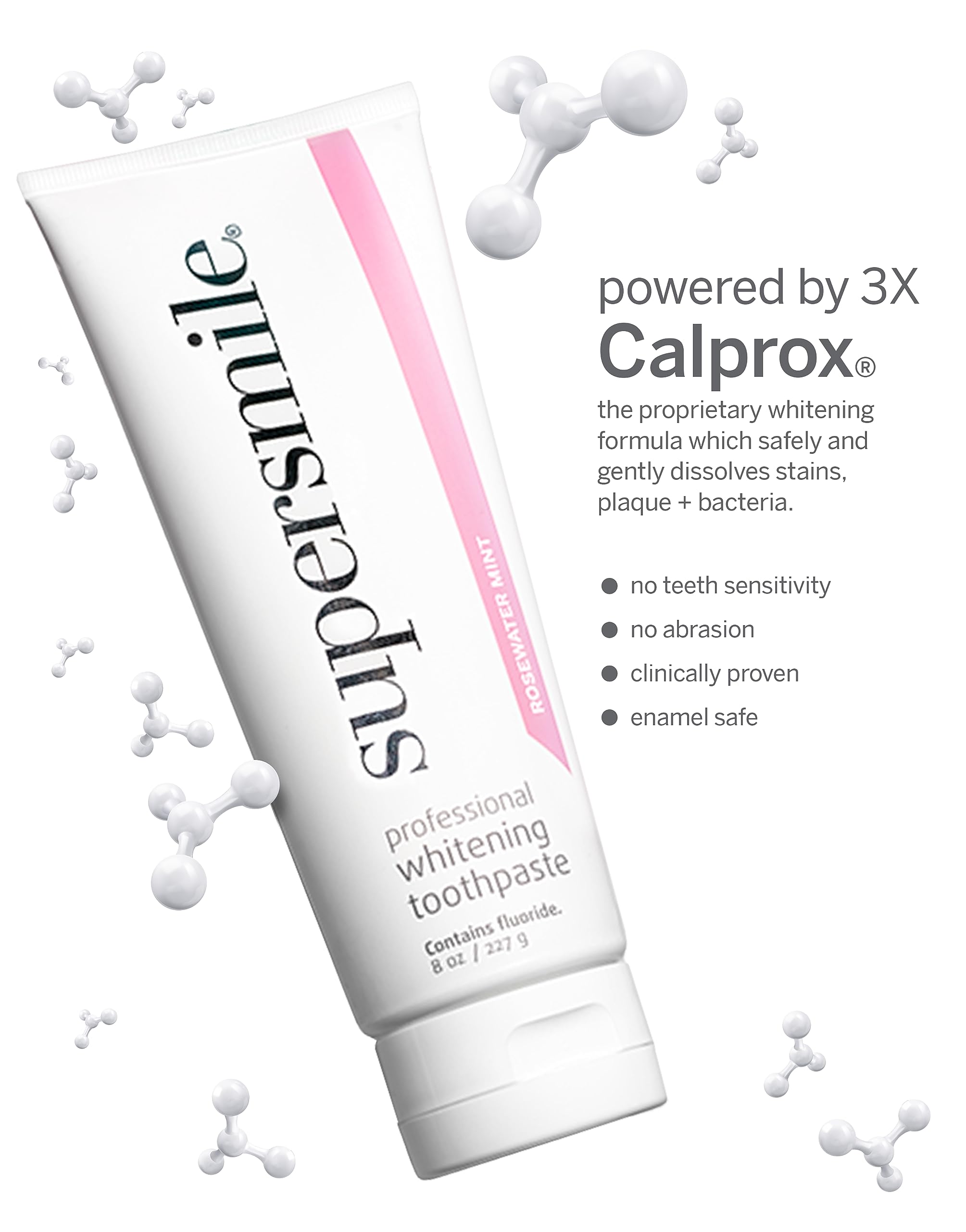 8 oz tube of Supersmile Rosewater Mint toothpaste
