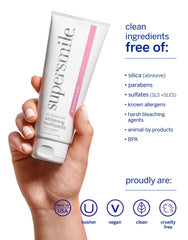 Close-up of fluoride toothpaste formula