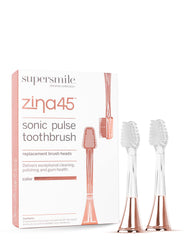 Supersmile Zina45 replacement brush heads in rose gold packaging