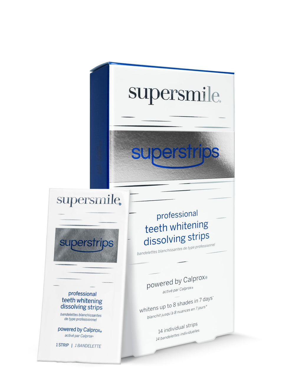 Supersmile Superstrips whitening strips package