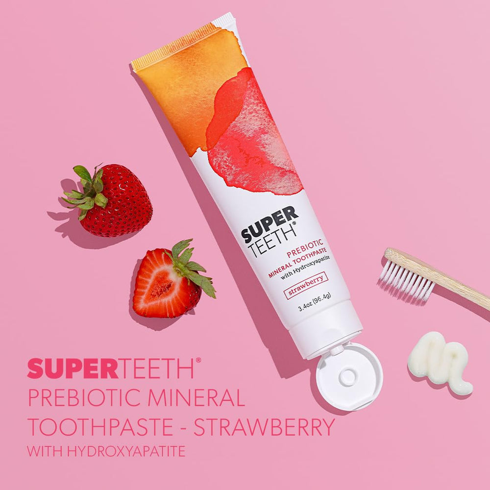Toothpaste formula showing CoQ10 and prebiotics