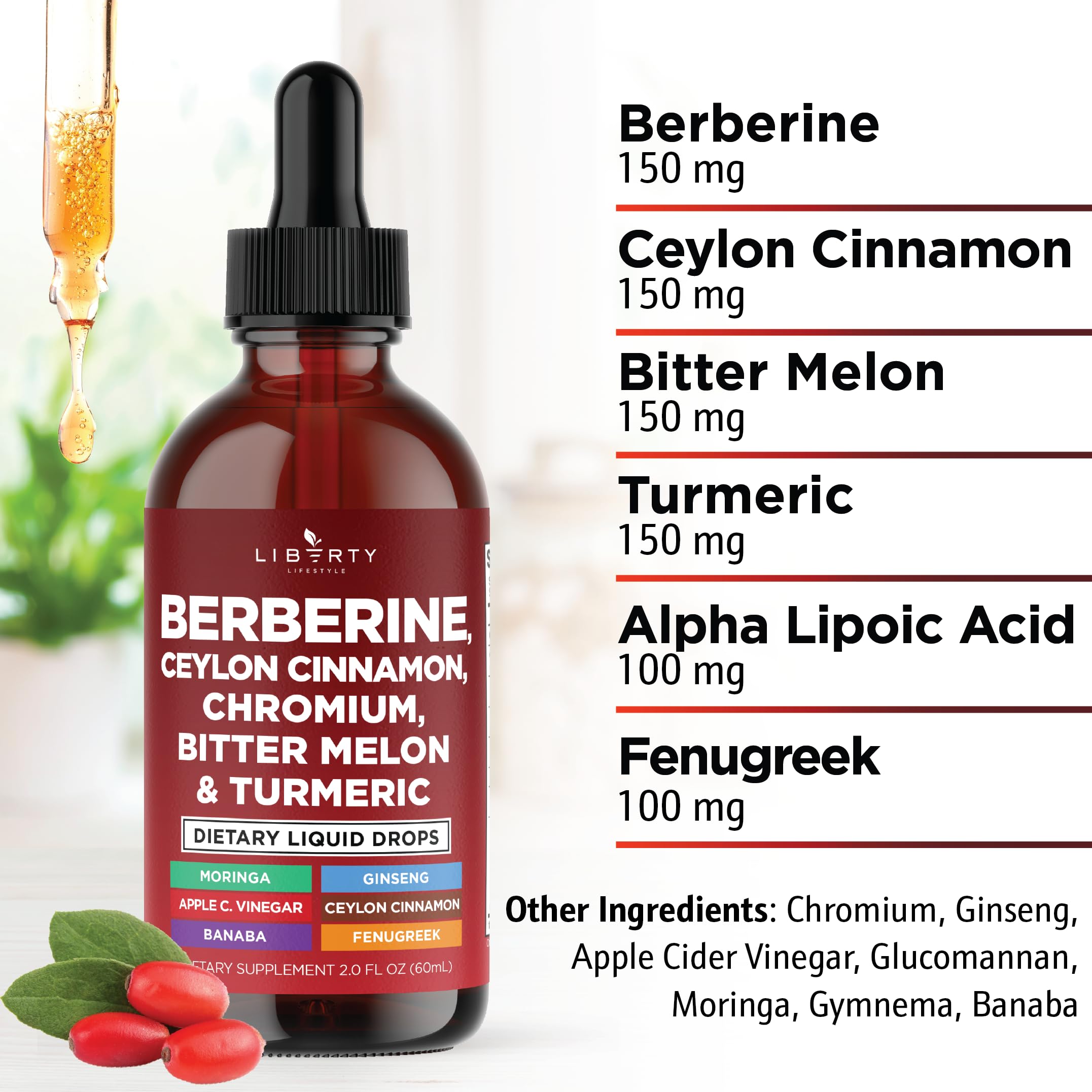 Complementary supplement ingredients in bottle
