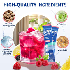 Supplement facts and ingredients label of SupraCalm