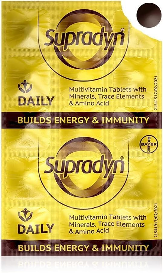 Back view of Supradyn Daily Multivitamin Tablets box with label details
