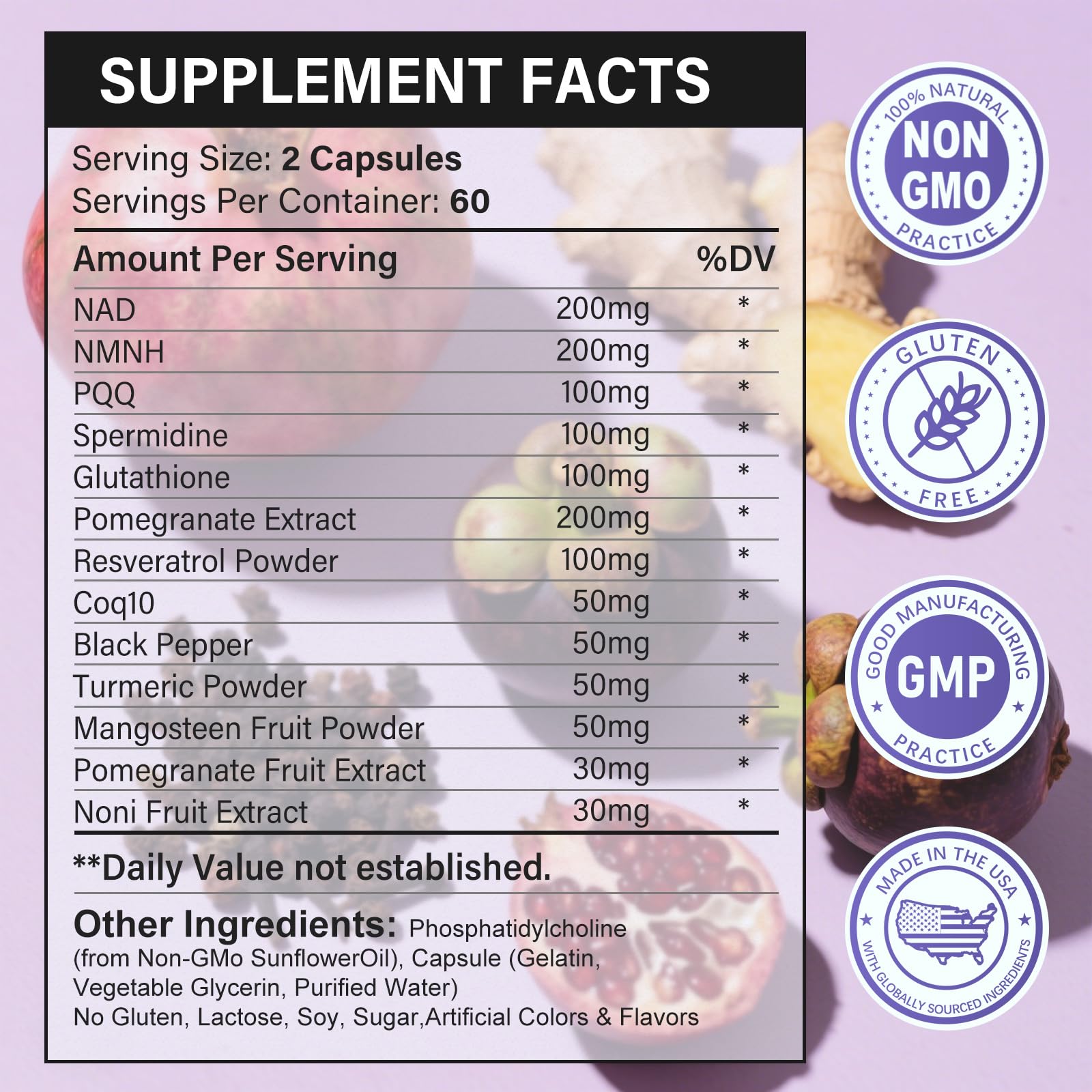 Bottle of SUPRANOURISH antioxidants with capsules