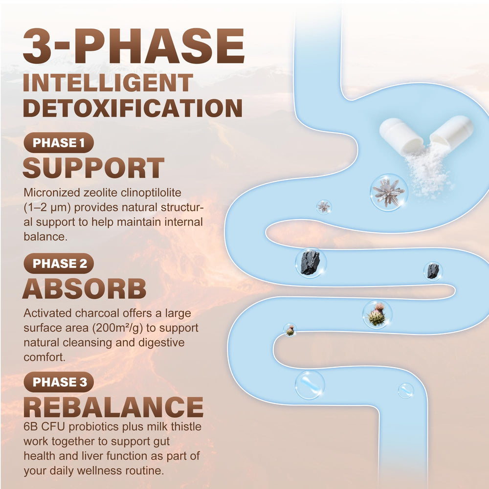 SUPRANOURISH 3-phase detox system diagram for full-body cleanse.