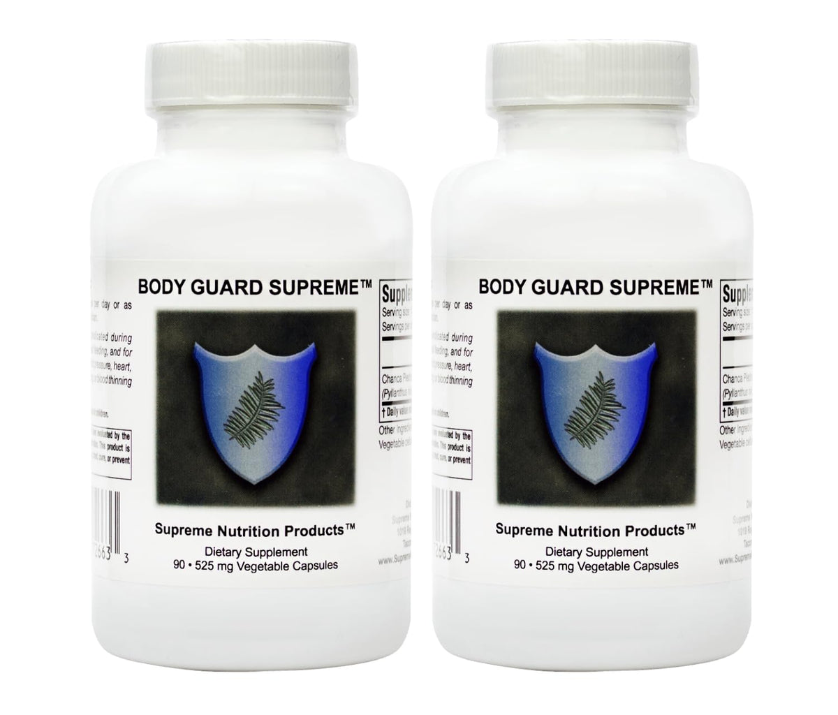Two-pack Supreme Nutrition Body Guard Supreme Chanca Piedra capsules