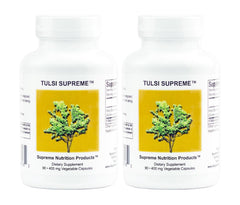 Supreme Nutrition front packaging showing Tulsi Supreme bottle and label, clear product information