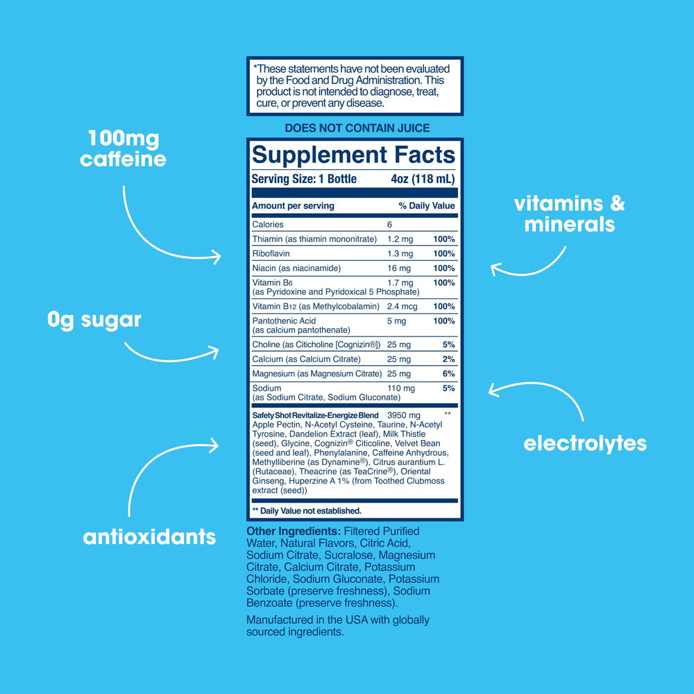 Sure Shot Recovery Drink Citrus Splash glass pouring, signaling quick hydration and caffeine boost.