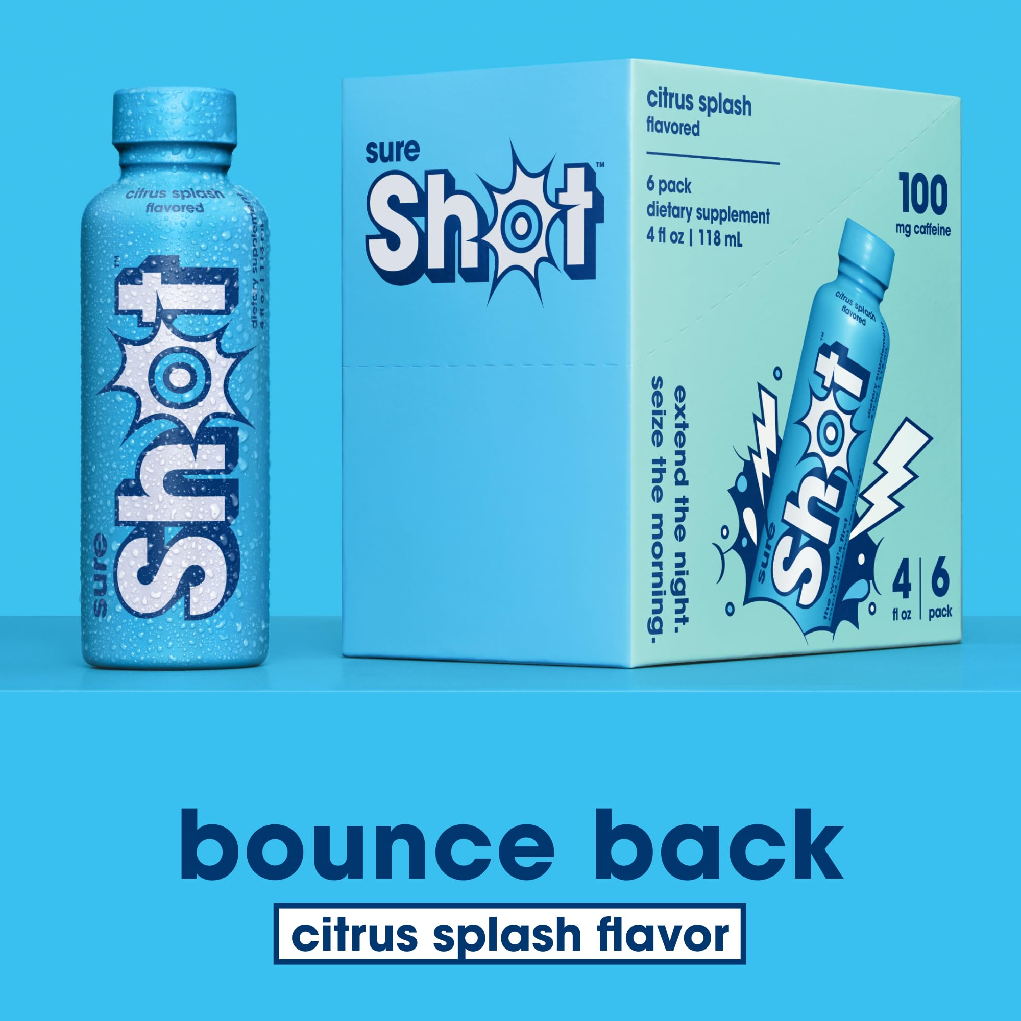 Sure Shot Citrus Splash ingredients and vitamins on label