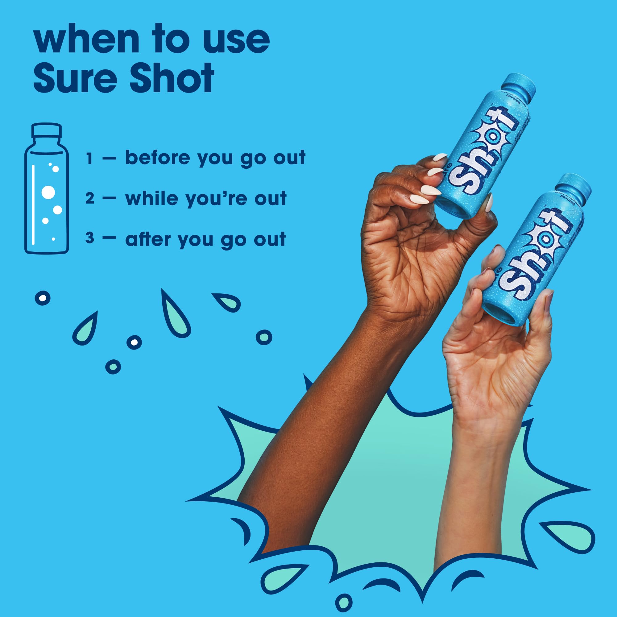 Sure Shot Recovery Drink Citrus Splash label closeup highlights electrolytes and vitamins.