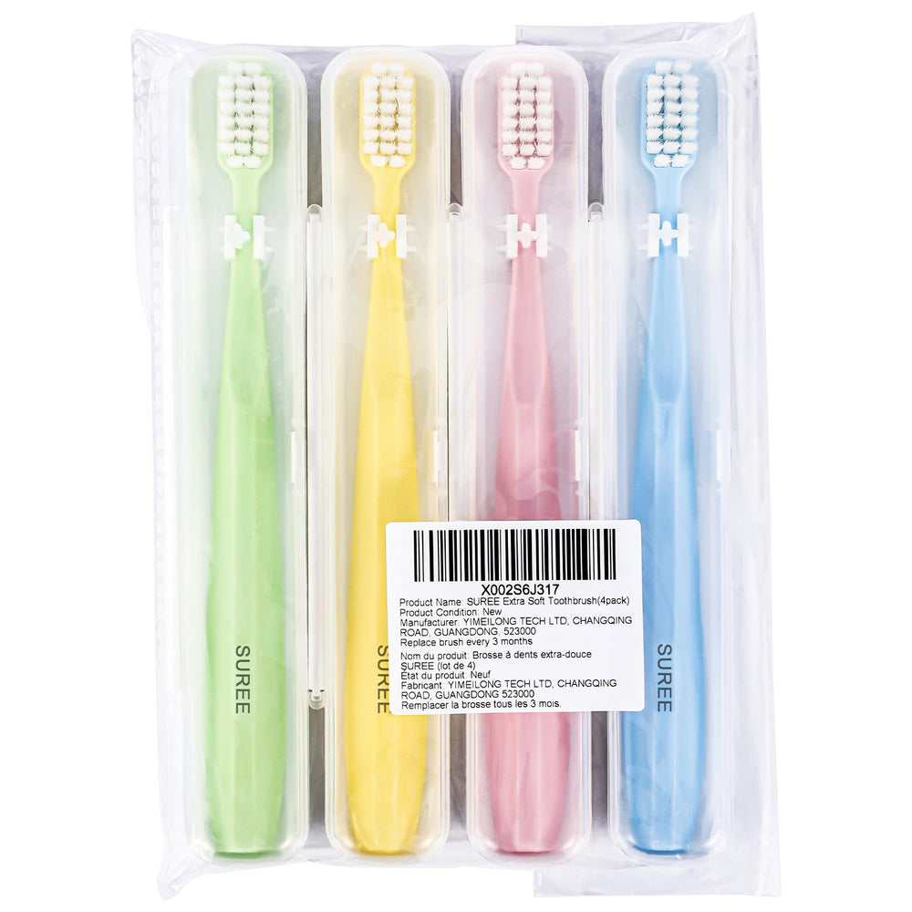 Individual portable travel case for each SUREE toothbrush