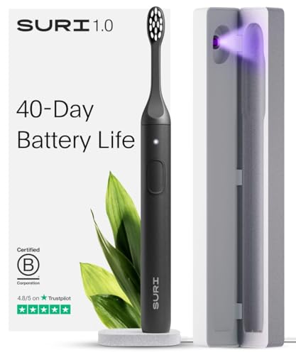 SURI 1.0 black electric toothbrush front view