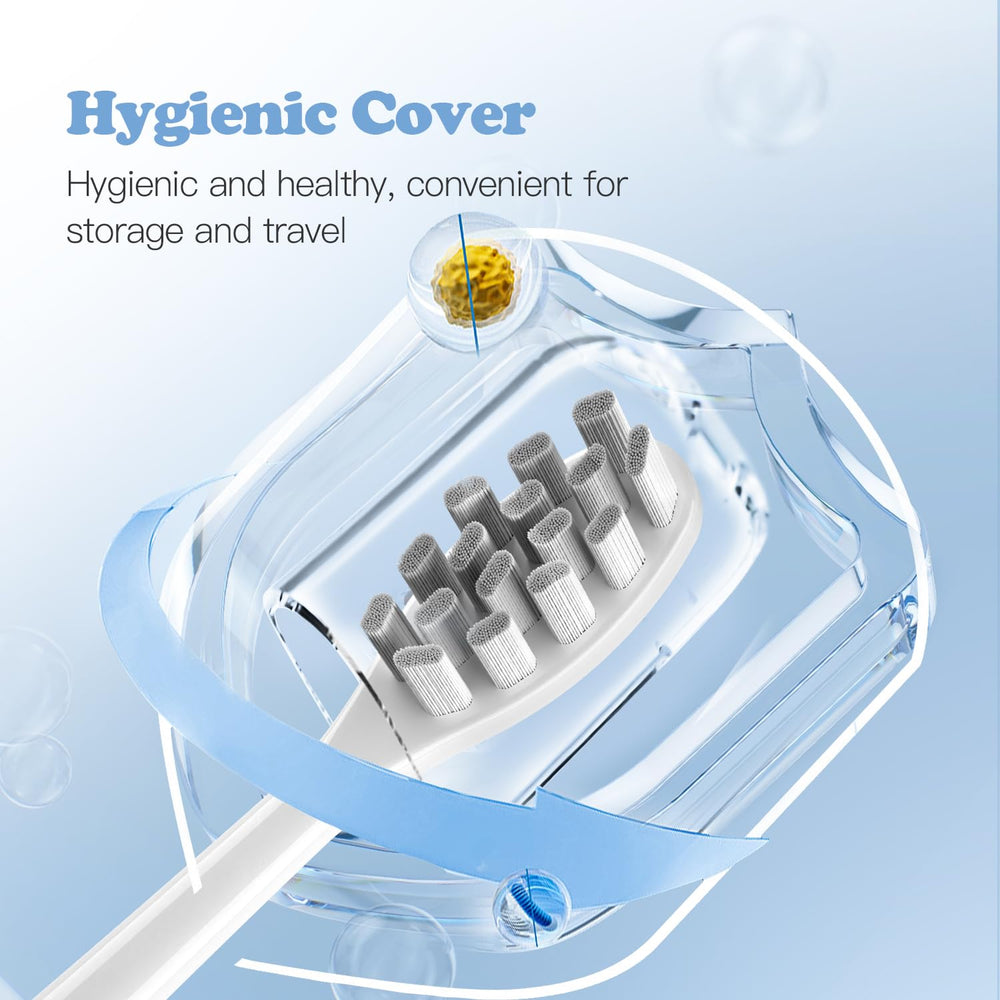 Brush head with protective cap for dust-free storage and travel