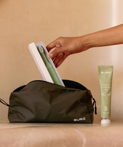 Toothbrush charging indicator light visible inside the case