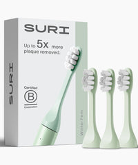 SURI Winter Fern replacement toothbrush heads 3-pack