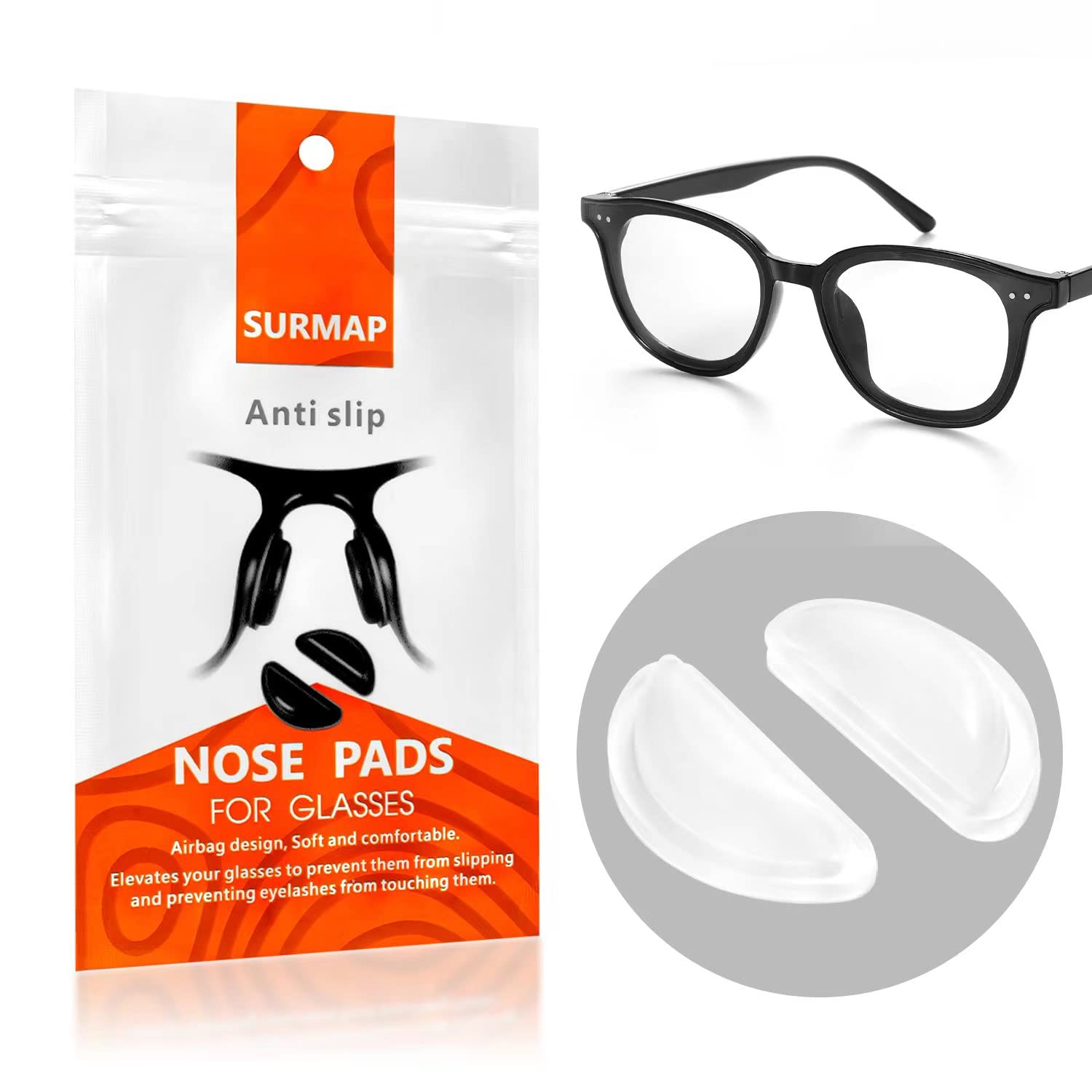 Close-up of soft silicone nose pad showing air chamber