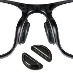SURMAP black silicone eyeglass nose pads with self-adhesive backing (10 pairs) - anti-slip